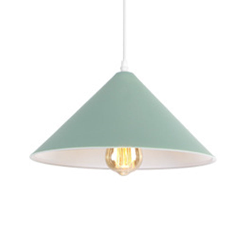 Lampada a ciondolo Macron a 1 luce Style moderna Light Appeding Light con tonalità metallica