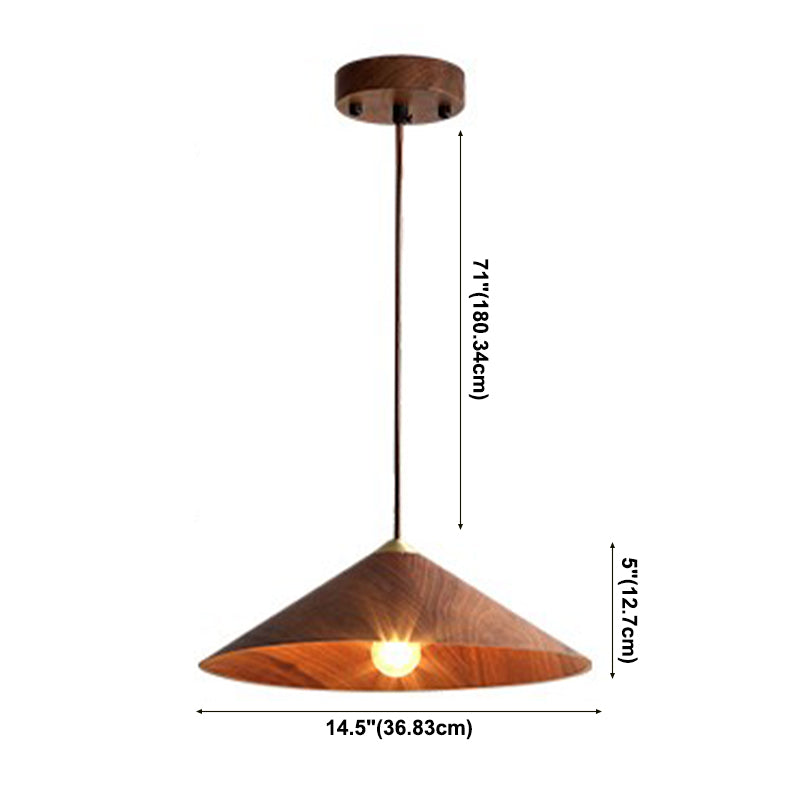 Moderno estilo simple 1 Ligera de madera ligera Lámpara de estar de lámpara colgante de sala de estar