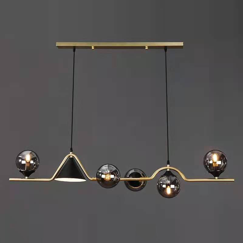 Simplicity Contemporary Island Light with Glass Shade Hanging Light for Sitting Room