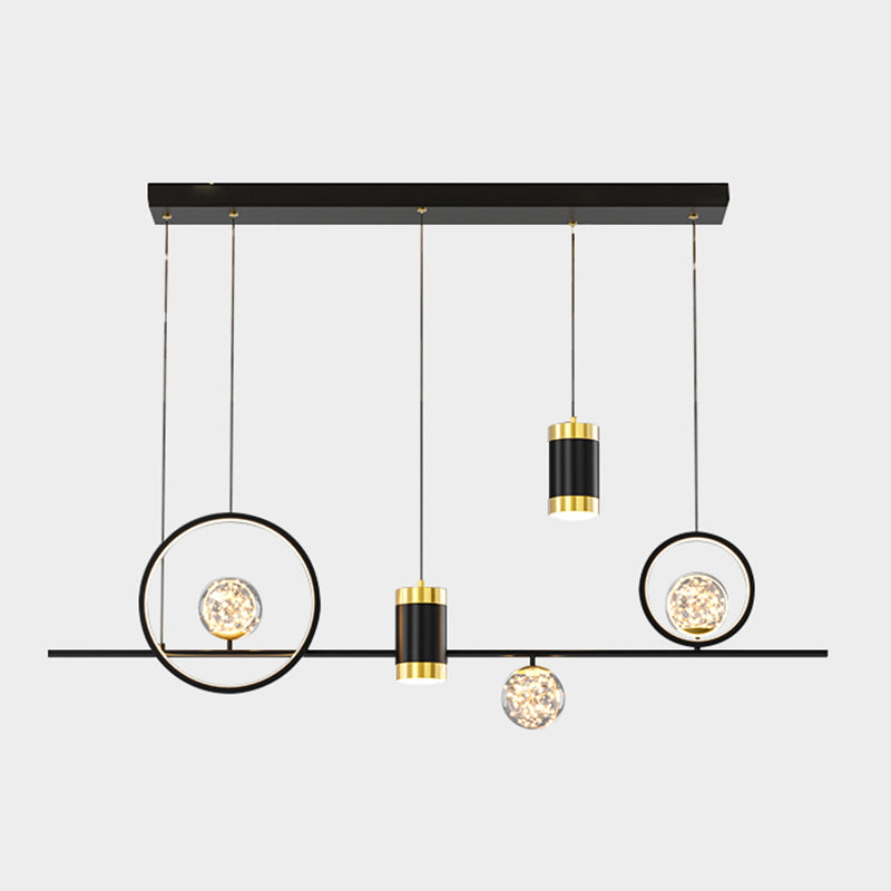 Modern LED Pendant Lights Slim Rectangular Linear Hanging Ceiling Light