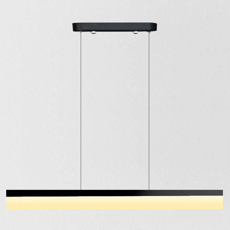 Modern Style Island Light White Acrylic Shade Hanging Lamp for Dining Room