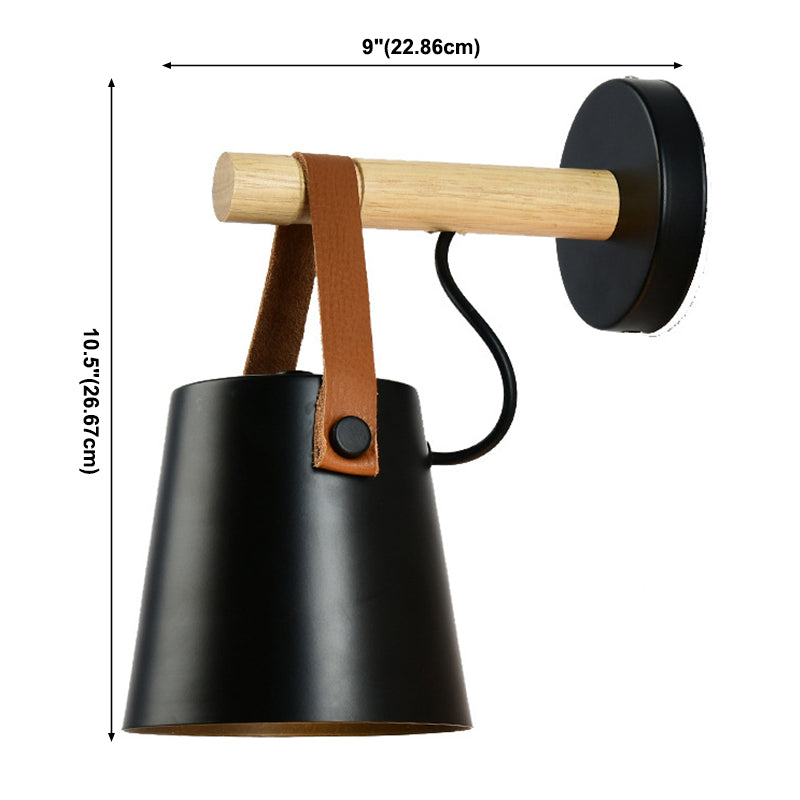 Zeitgenössische minimalistische Holzwandleuchte Ein-Bulb-Wandleuchte für Wohnzimmer