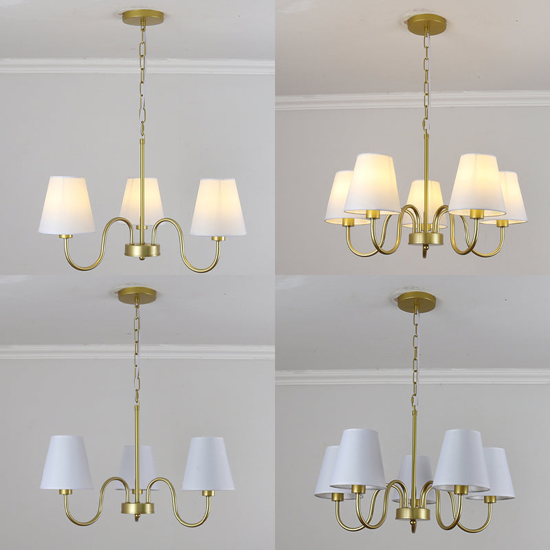 Lustre de style lustre à style traditionnel Éclairage de nuance pour le salon