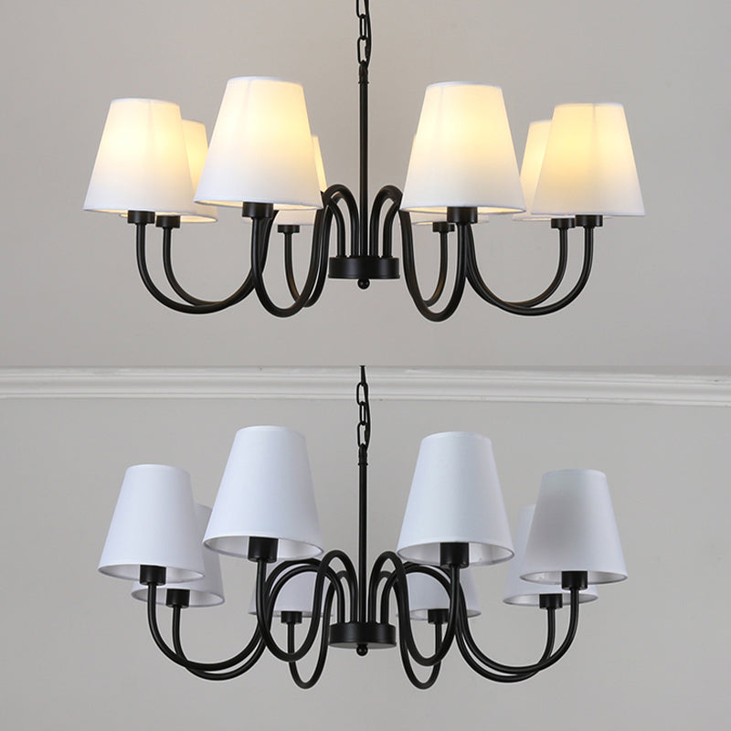 Lustre de style lustre à style traditionnel Éclairage de nuance pour le salon