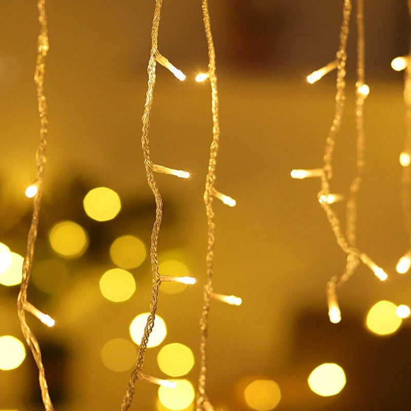 Nordic Icicles Curtain String Lights Plastic Outdoor LED Solar Christmas Light