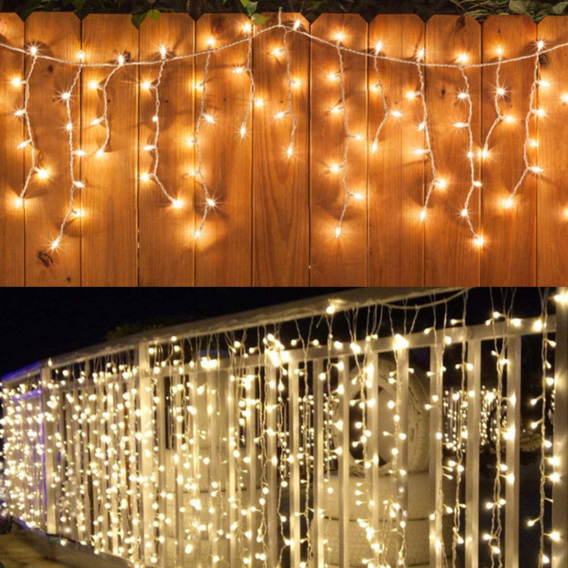 Nordic Icicles Curtain String Lights Plastic Outdoor LED Solar Christmas Light