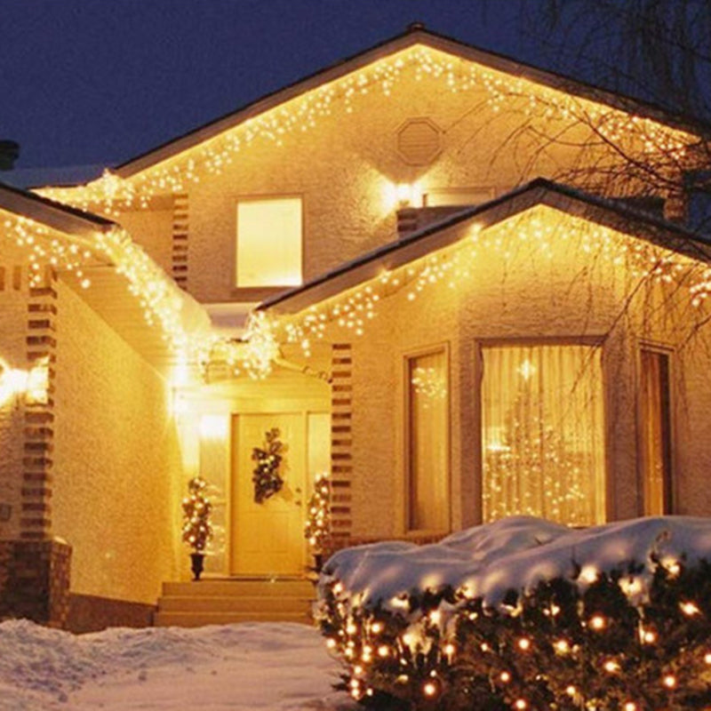 Nordic Icicles Curtain String Lights Plastic Outdoor LED Solar Christmas Light