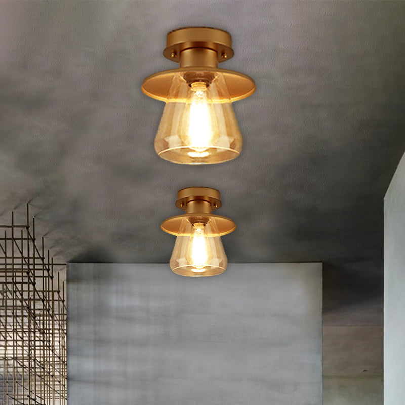 1-Licht-Unterputzleuchte Traditionelle Unterputzleuchte mit Glasschirm