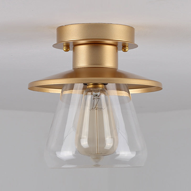 1-Licht-Unterputzleuchte Traditionelle Unterputzleuchte mit Glasschirm