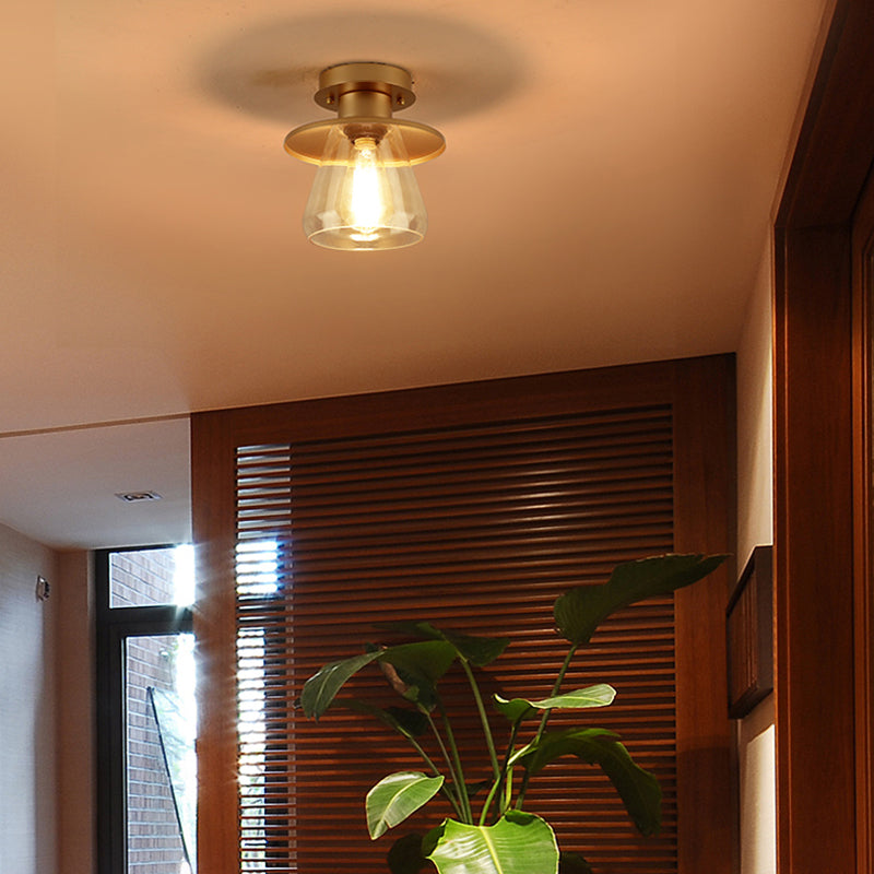 1-Licht-Unterputzleuchte Traditionelle Unterputzleuchte mit Glasschirm