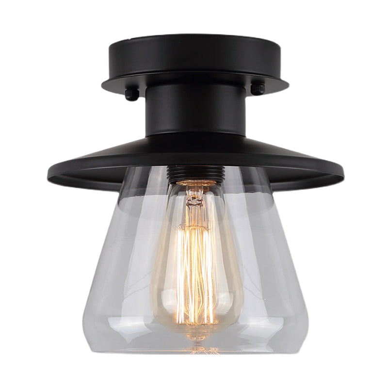 1-Licht-Unterputzleuchte Traditionelle Unterputzleuchte mit Glasschirm