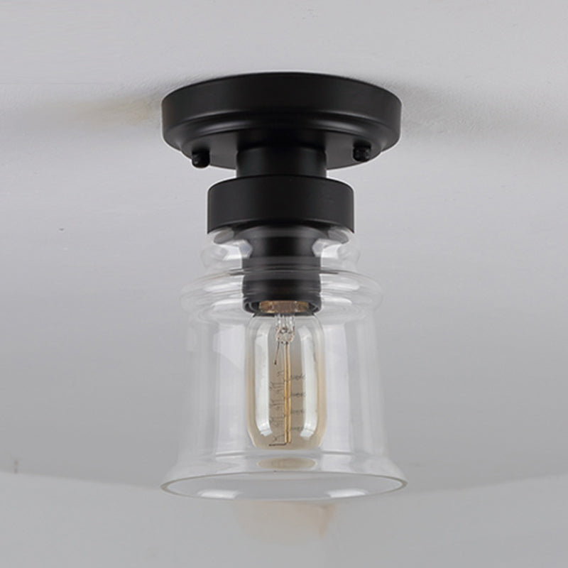 1-Licht-Unterputzleuchte Traditionelle Unterputzleuchte mit Glasschirm