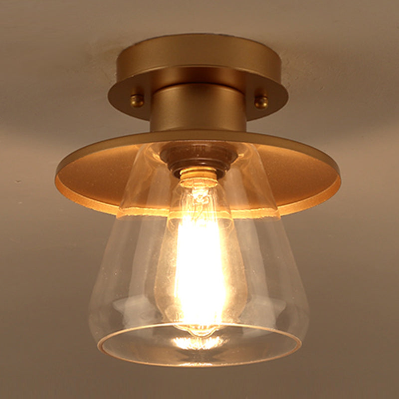 1-Licht-Unterputzleuchte Traditionelle Unterputzleuchte mit Glasschirm