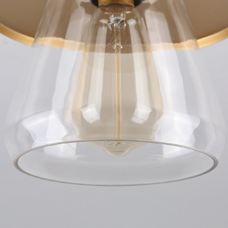 1-Licht-Unterputzleuchte Traditionelle Unterputzleuchte mit Glasschirm