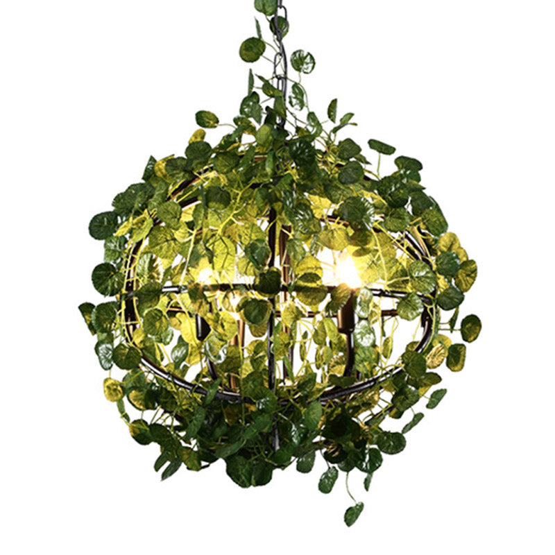 Green Orb lampadario a pendente a sospensione industriale metallo industriale 4 teste pianta a LED lampada appesa, 14 "/18" /21,5 "dia