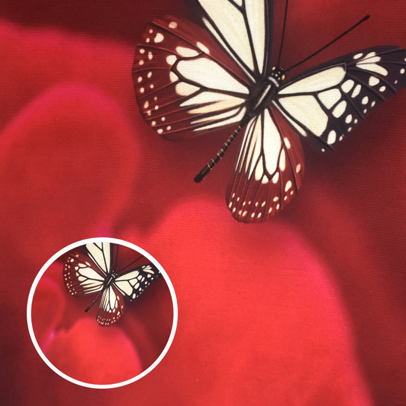 Dark Red Novelty Rug Blending Rose Blended Indoor Rug Washable Rug for Living Room