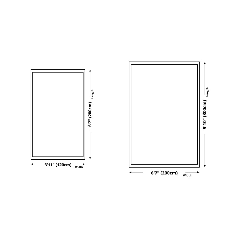 Modern Living Room Area Carpet Geometric Pattern Polyester Area Rug Anti-Slip Easy Care Rug