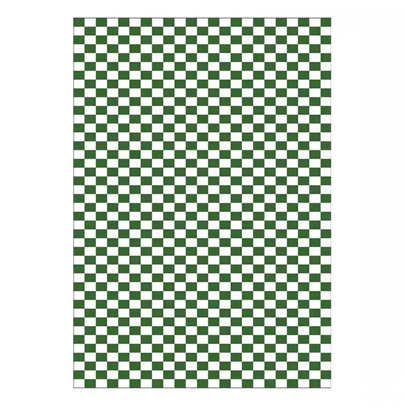 Hip Hop Home Decoration Rug Checkered Printed Carpet Polyester Non-Slip Backing Indoor Carpet