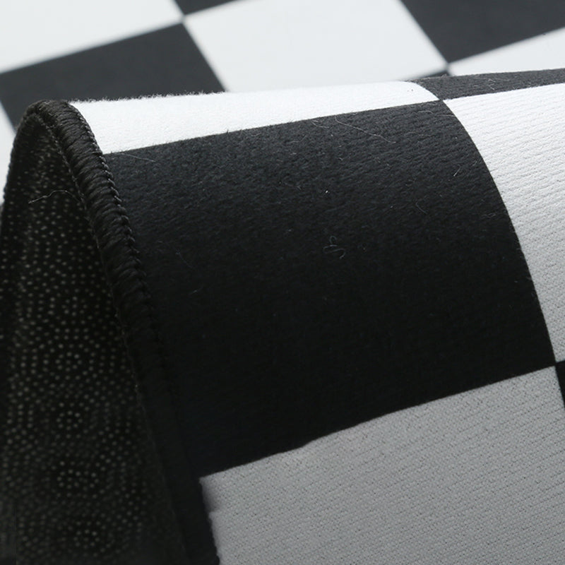 Chic Modern Area Carpet Plaid Pattern Polyester Area Rug Non-Slip Backing Rug for Home Decor