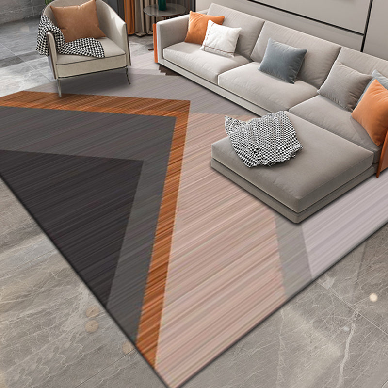 Light Gray Modern Carpet Blending Graphic Carpet Stain Resistant Carpet for Living Room