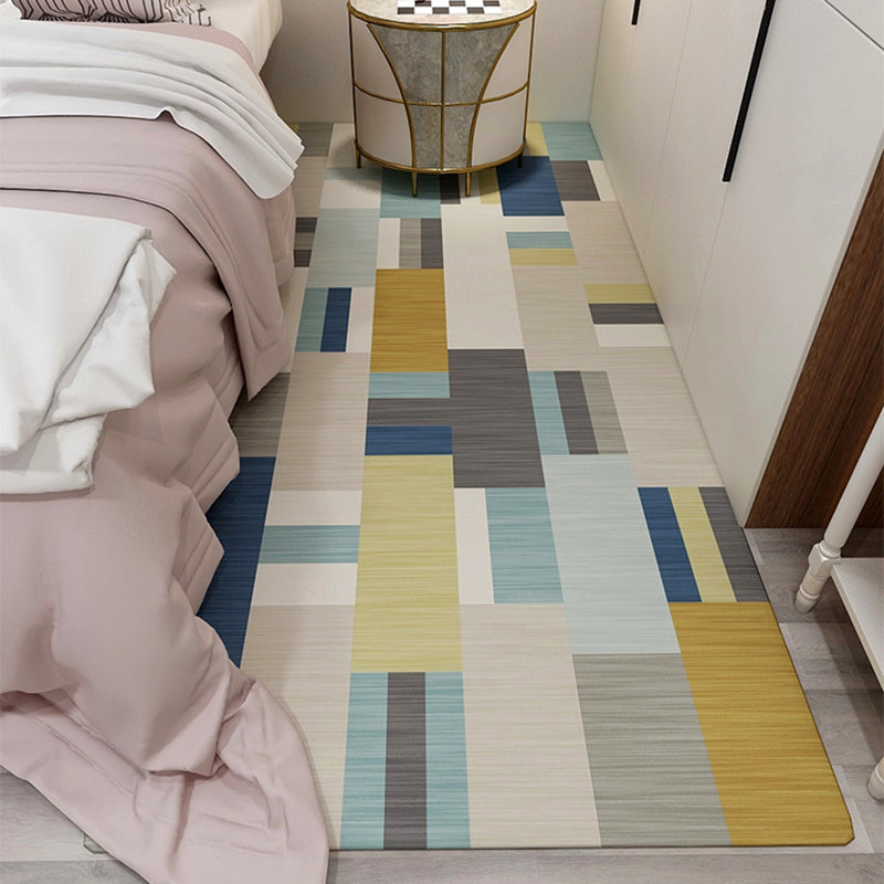 Stylish Modern Rug Geometric Pattern Polyester Area Rug Anti-Slip Easy Care Carpt for Living Room