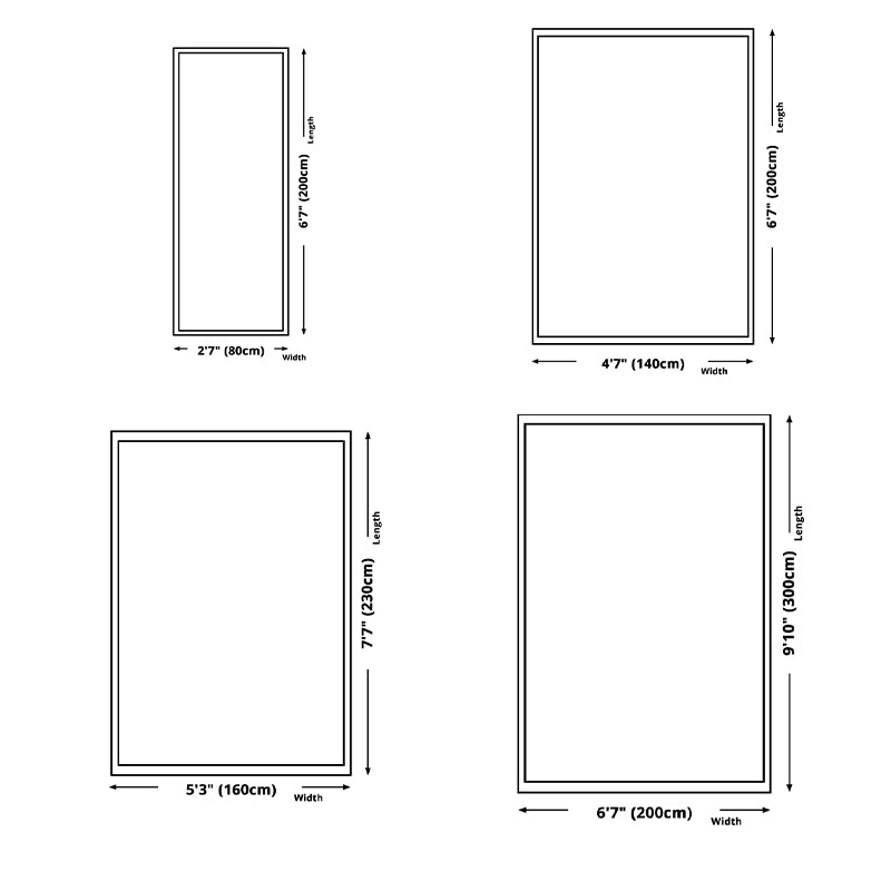 Stylish Modern Rug Geometric Pattern Polyester Area Rug Anti-Slip Easy Care Carpt for Living Room