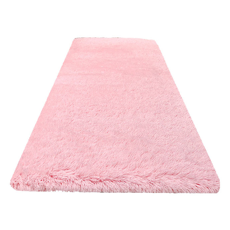 Calming Home Decoration Rug Solid Shag Carpet Polyester Pet Friendly Area Rug for Home Decoration