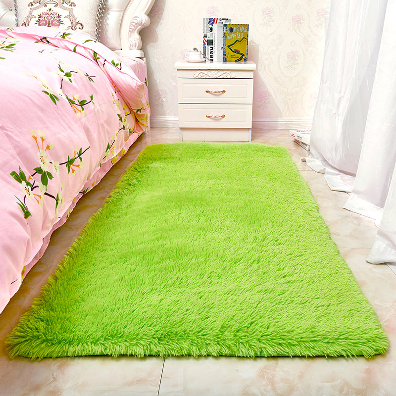 Calming Home Decoration Rug Solid Shag Carpet Polyester Pet Friendly Area Rug for Home Decoration