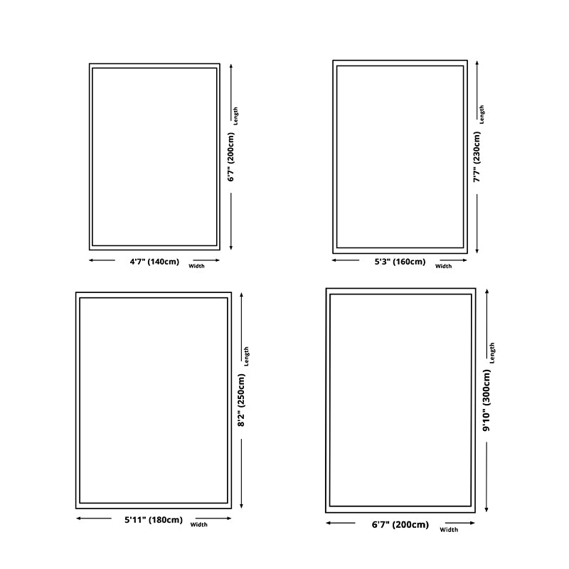 Grey Geometric Print Rug Modern Polyester Area Rug Stain Resistant Carpet for Home Decor