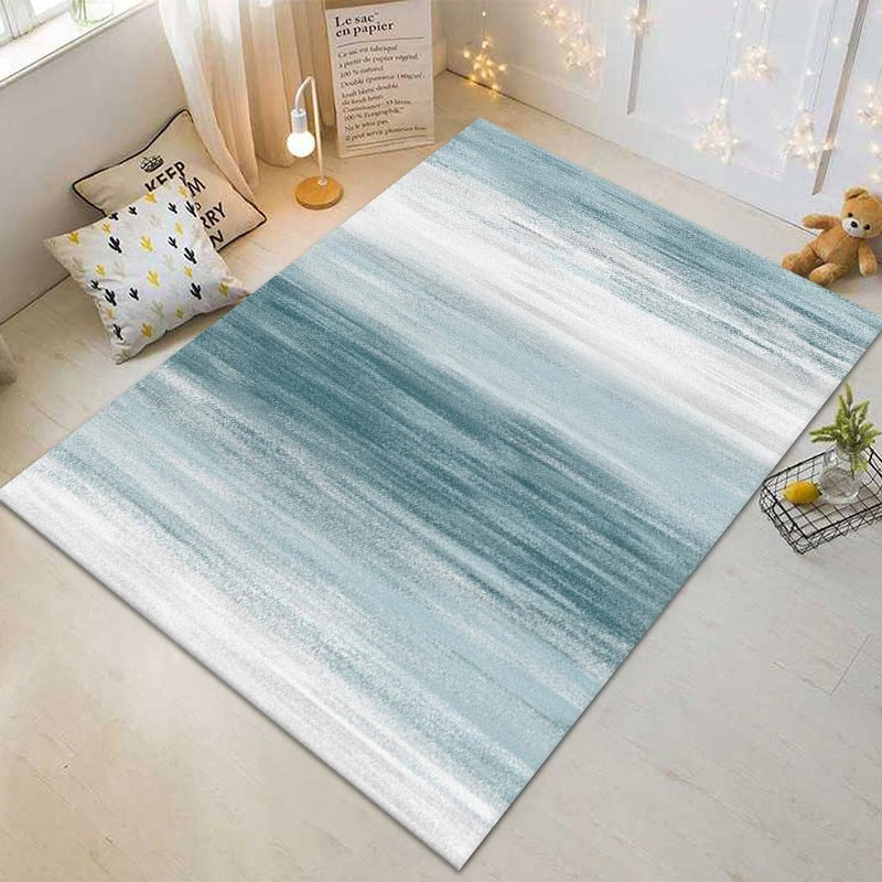 Light Green Minimalist Rug Polyester Graphic Rug Washable Rug for Living Room