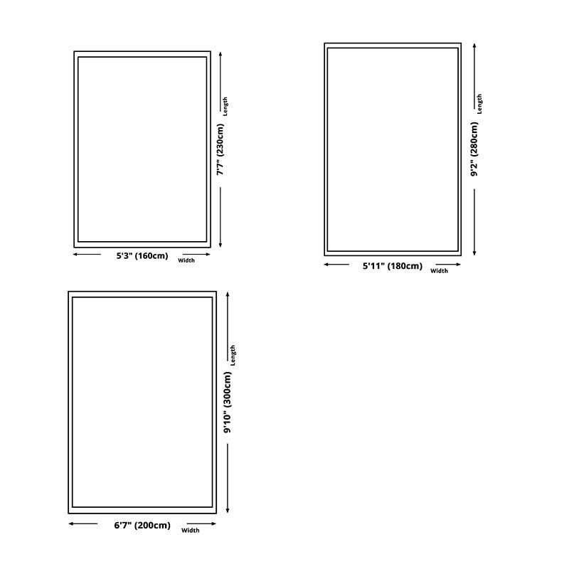 White Modern Area Rug Geometric Print Polyester Area Carpet Non-Slip Backing Rug for Home Decor