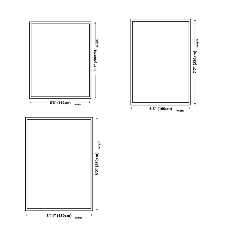 Minimalist Indoor Rug Geometric Pattern Carpet Polyester Stain Resistant Area Rug for Living Room