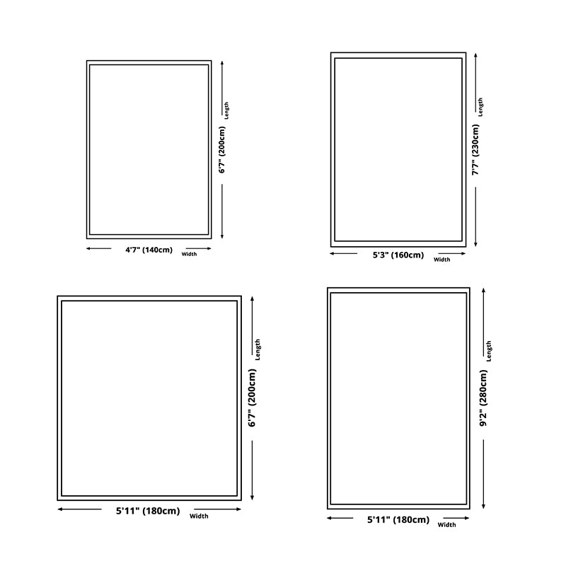 Blue Modern Area Carpet Geometric Print Area Rug Polyester Non-Slip Backing Rug for Home Decor