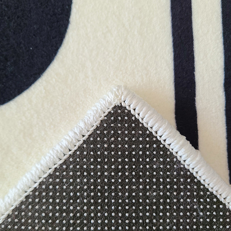 Relaxing Checkered Printed Carpet Polyester Rug Non-Slip Backing Indoor Rug for Home Decoration