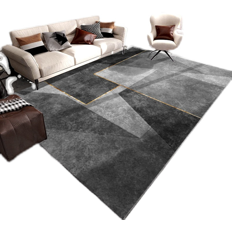 Modern Triangle Print Rug Polyester Indoor Carpet Stain Resistant Area Rug for Living Room