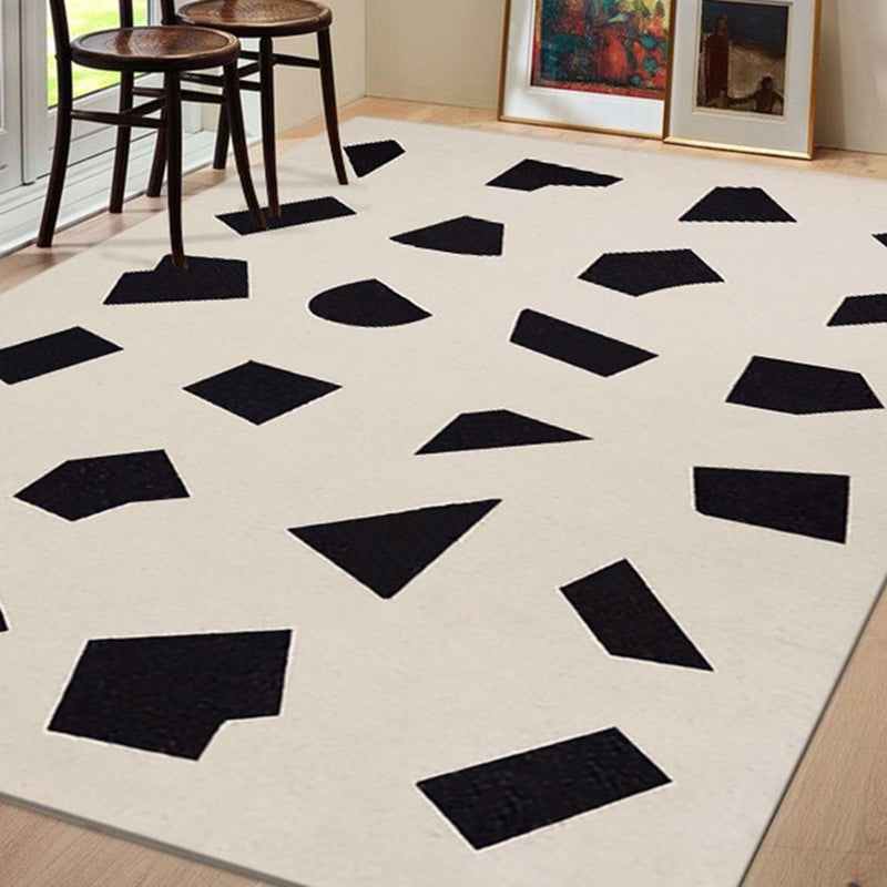Khaki Tone Geometric Rug Leisure Polyester Area Rug Stain Resistant Carpet for Home Decor