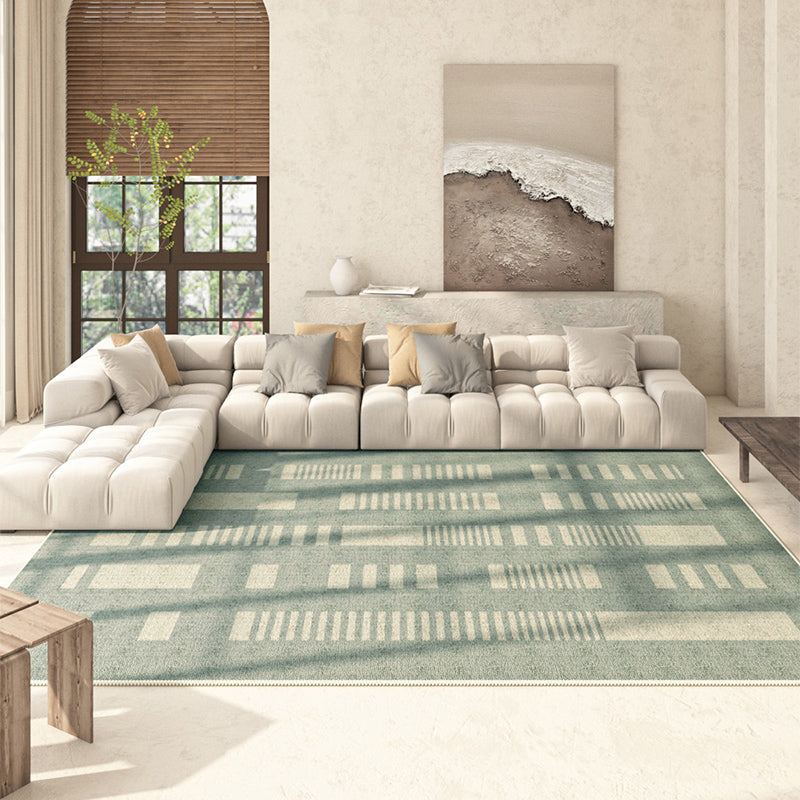 Grey Modern Rug Polyester Circle Rug Non-Slip Backing Rug for Home Decoration