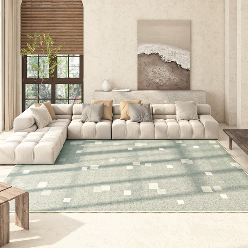 Grey Modern Rug Polyester Circle Rug Non-Slip Backing Rug for Home Decoration