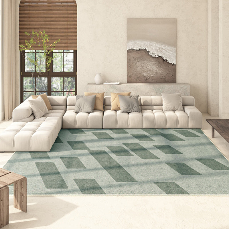 Grey Modern Rug Polyester Circle Rug Non-Slip Backing Rug for Home Decoration