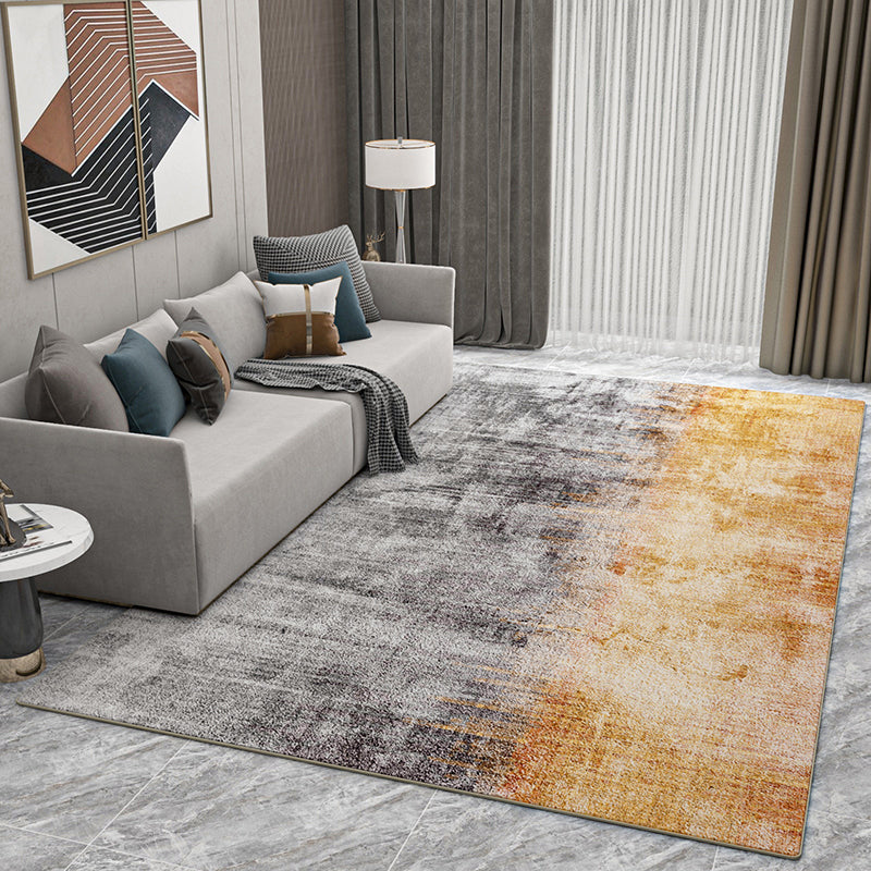 Relaxing Geometric Pattern Rug Polyester Area Carpet Stain Resistant Indoor Rug for Living Room