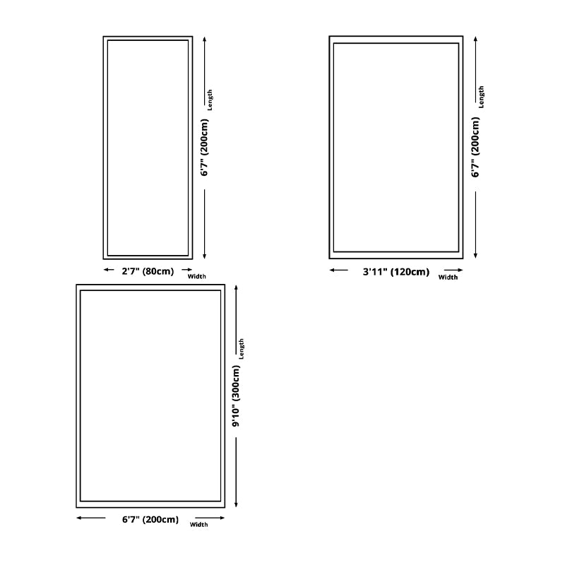 Grey Modern Rug Blending Striped Rug Non-Slip Backing Rug for Home Decoration