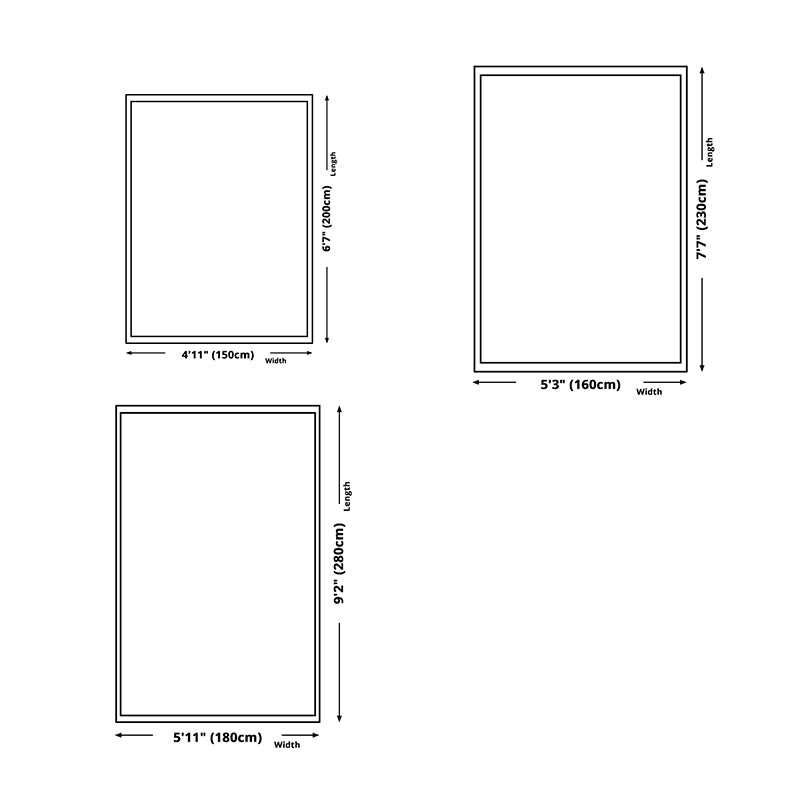 Grey Modern Rug Blending Striped Rug Non-Slip Backing Rug for Home Decoration