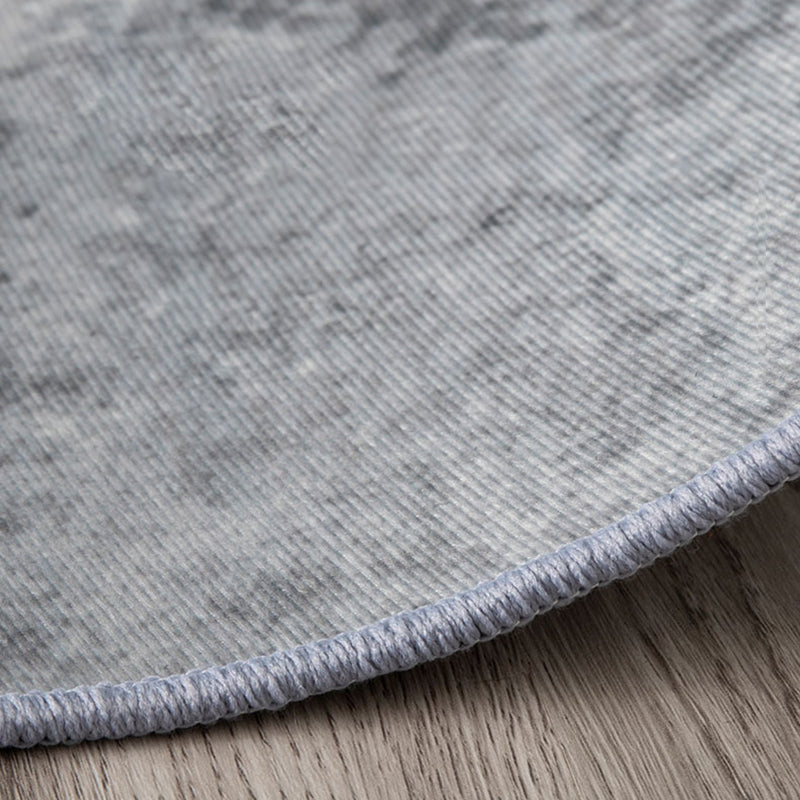 Round Graphic Printed Rug Polyester Funky Indoor Rug Stain Resistant Carpet for Home Decoration