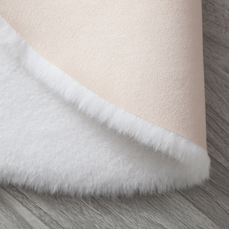 Trendiger Shag-Teppich, kreativer, einfarbiger Teppich, schmutzabweisender Polyester-Teppich für die Inneneinrichtung