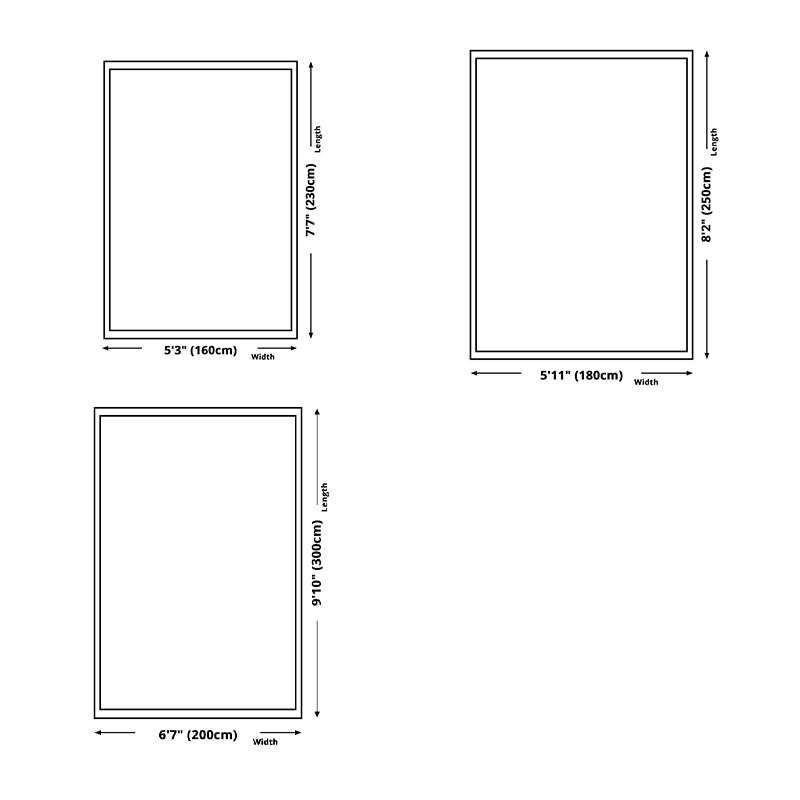 Simple Graphic Printed Carpet Polyester Indoor Carpet Non-Slip Backing Rug for Home Decoration