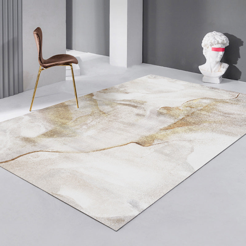 Modern Graphic Pattern Rug Polyester Area Carpet Stain Resistant Indoor Rug for Living Room