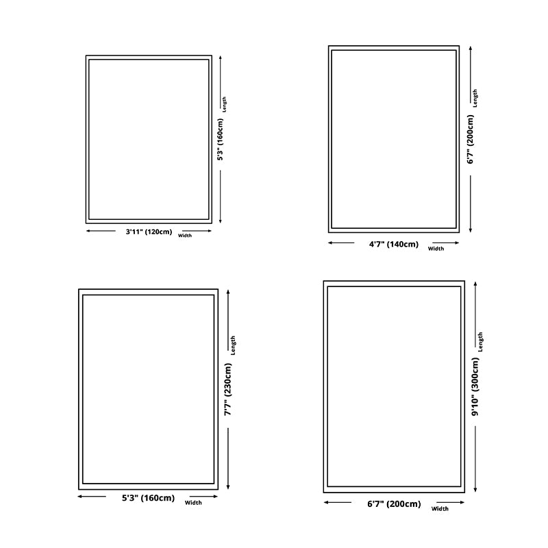 Beige Modern Rug Blending Line Rug Non-Slip Backing Rug for Home Decor