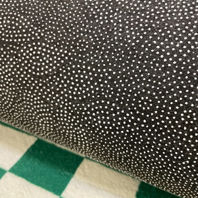 Casual Checkered Print Carpet Polyester Area Rug Non-Slip Backing Indoor Carpet for Home Decoration