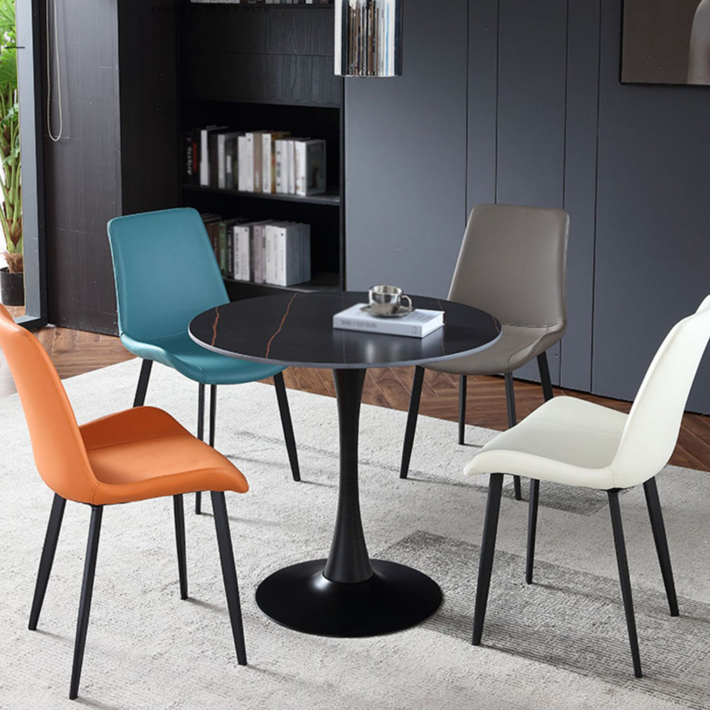 Modern Style Dining Table Round Sintered Stone Dining Table for Home Use