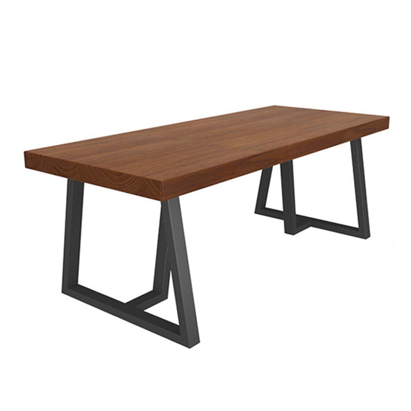 Metall Industrial Rechteck Esstisch Massivholz Tisch für Küche und Esszimmer